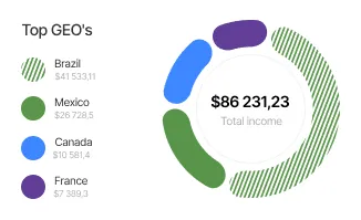 Analytics circle chart